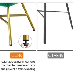 Eleganter Akzentstuhl aus grünem Samt – Stilvoller Loungesessel für Wohnräume