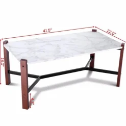 Eleganter Couchtisch mit Marmorplatte – Stilvoller Akzenttisch