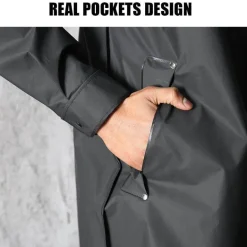 Eleganter dicker Unisex-Regenmantel mit Kapuze