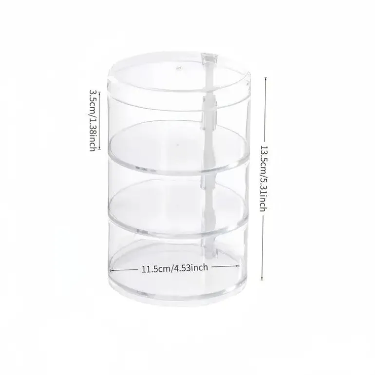 Eleganter drehbarer Schmuck-Organizer – Transparente, mehrschichtige Aufbewahrungsbox