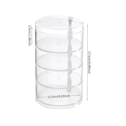 Eleganter drehbarer Schmuck-Organizer – Transparente, mehrschichtige Aufbewahrungsbox