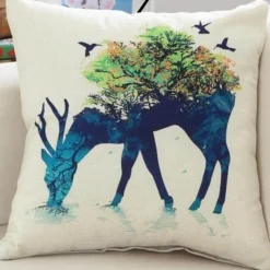 Eleganter Kissenbezug mit Blumenvase – luxuriöser Kissenbezug für die Inneneinrichtung