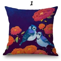 Eleganter Kissenbezug mit Blumenvase – luxuriöser Kissenbezug für die Inneneinrichtung