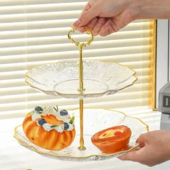 Eleganter mehrstöckiger Dessertständer – Blumenkuchenständer
