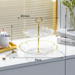 Eleganter mehrstöckiger Dessertständer – Blumenkuchenständer