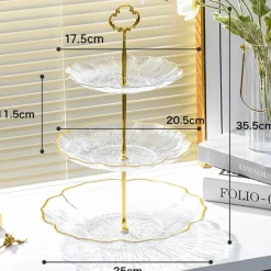 Eleganter mehrstöckiger Dessertständer – Blumenkuchenständer