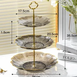 Eleganter mehrstöckiger Dessertständer – Blumenkuchenständer
