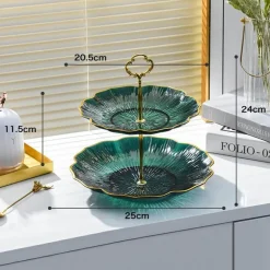Eleganter mehrstöckiger Dessertständer – Blumenkuchenständer