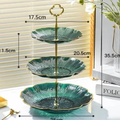 Eleganter mehrstöckiger Dessertständer – Blumenkuchenständer