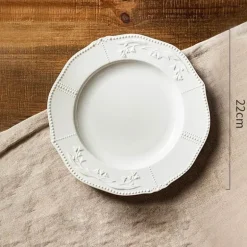 Eleganter Orchideen-Keramikteller - Dekoratives Geschirr