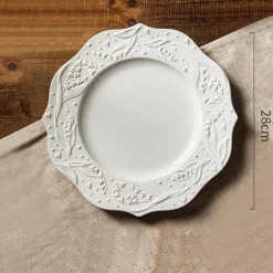 Eleganter Orchideen-Keramikteller - Dekoratives Geschirr