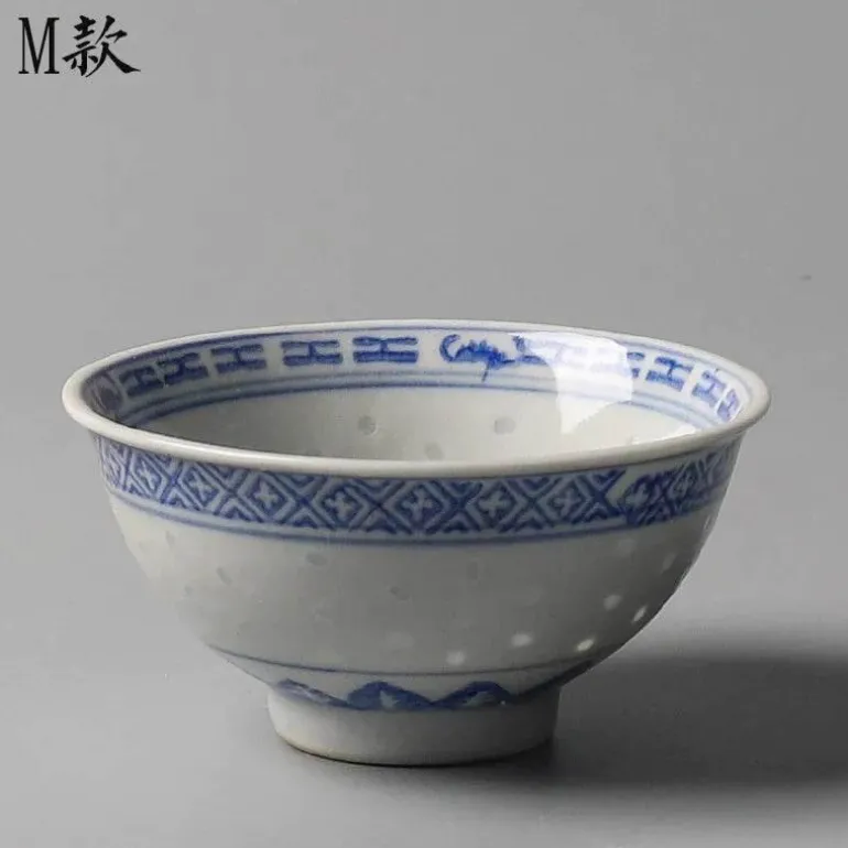 Elegantes blau-weißes Teetassen-Set aus Keramik – handgefertigtes Teezubehör