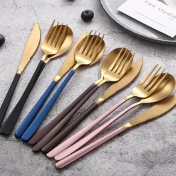 Elegantes Edelstahl-Geschirrset – Premium-Essbesteck