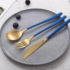 Elegantes Edelstahl-Geschirrset – Premium-Essbesteck