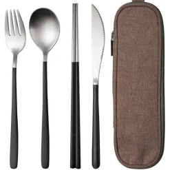 Elegantes Edelstahl-Geschirrset – Premium-Essbesteck