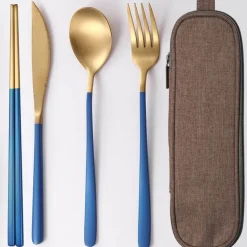 Elegantes Edelstahl-Geschirrset – Premium-Essbesteck