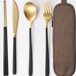 Elegantes Edelstahl-Geschirrset – Premium-Essbesteck