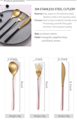 Elegantes Edelstahl-Geschirrset – Premium-Essbesteck