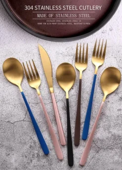 Elegantes Edelstahl-Geschirrset – Premium-Essbesteck