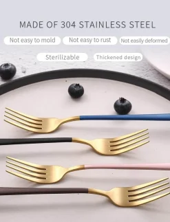 Elegantes Edelstahl-Geschirrset – Premium-Essbesteck