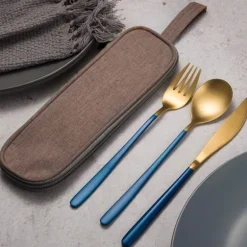 Elegantes Edelstahl-Geschirrset – Premium-Essbesteck