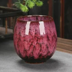 Elegantes handgefertigtes chinesisches Kaffeetassen-Set aus Kiln-Keramik – 250 ml Kung-Fu-Teetassen
