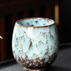 Elegantes handgefertigtes chinesisches Kaffeetassen-Set aus Kiln-Keramik – 250 ml Kung-Fu-Teetassen