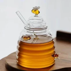 Elegantes Honigglas - Vorratsbehälter aus Glas