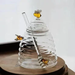 Elegantes Honigglas - Vorratsbehälter aus Glas