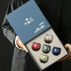 Elegantes Kaffee- und Teetassen-Set aus Keramik – Essgeschirr in Geschenkbox