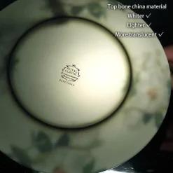 Elegantes Obstteller-Set aus Bone China mit Tortenständer – Buffetgeschirr