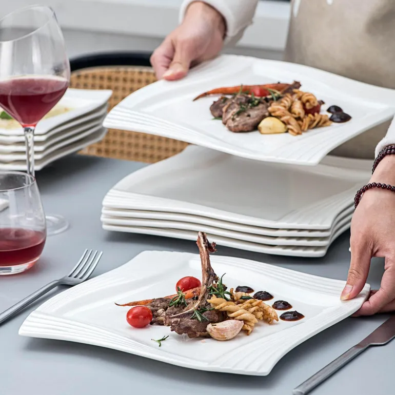 Elegantes Porzellan-Geschirrset - Calou Geschirr für die gedeckte Tafel