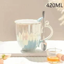 Elegantes Porzellantassen-Set – Luxuriöses Kaffee- und Tee-Trinkgeschirr-Geschenk