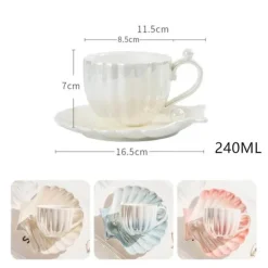 Elegantes Porzellantassen-Set – Luxuriöses Kaffee- und Tee-Trinkgeschirr-Geschenk
