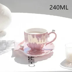 Elegantes Porzellantassen-Set – Luxuriöses Kaffee- und Tee-Trinkgeschirr-Geschenk