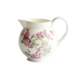 Elegantes Royal Rose Teeservice - Teekanne, Teetassen, Milchkännchen, Zuckerdose, Untertasse