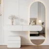 Elegantes Schminktisch-Set - Delinda Frisiertisch mit Hocker