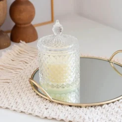 Elegantes Serviertablett aus Spiegelglas – dekoratives Präsentationstablett