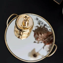 Elegantes Serviertablett aus Spiegelglas – dekoratives Präsentationstablett