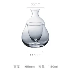 Elegantes Set aus Weinkaraffe und Eiskrug aus Glas – Zubehör für die Hausbar