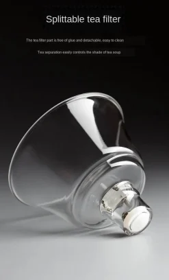 Elegantes Tee-Ei-Set aus Glas – magnetisches Brühzubehör