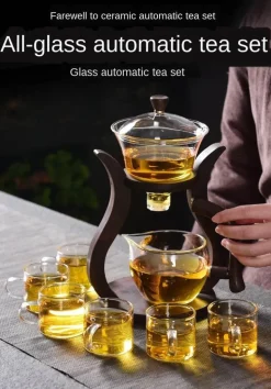 Elegantes Tee-Ei-Set aus Glas – magnetisches Brühzubehör