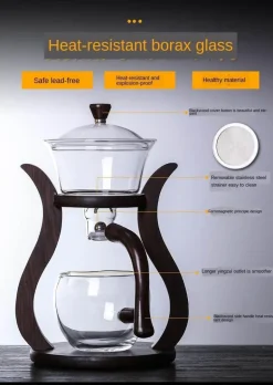 Elegantes Tee-Ei-Set aus Glas – magnetisches Brühzubehör