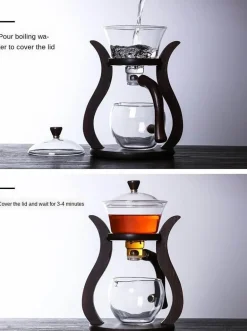 Elegantes Tee-Ei-Set aus Glas – magnetisches Brühzubehör