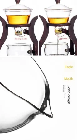 Elegantes Tee-Ei-Set aus Glas – magnetisches Brühzubehör