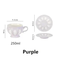 Elegantes Teeservice aus Porzellan – Teekanne, Tassen, Untertassen, Kaffeekanne für Partys