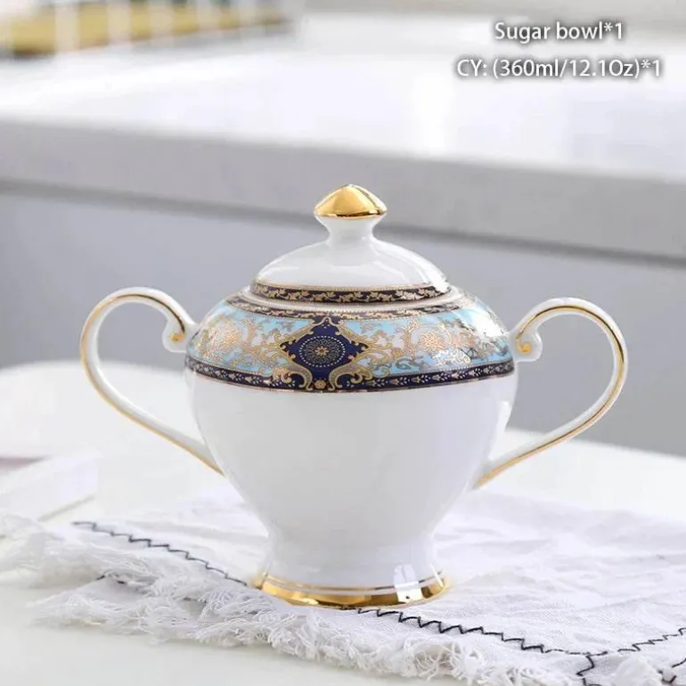 Elegantes Teeservice aus Bone China – inklusive Zuckerdose und Sahnegießer für die Unterhaltung
