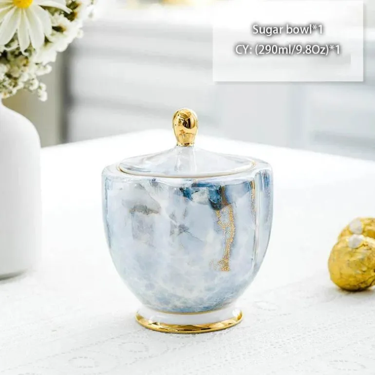 Elegantes Teeservice aus Bone China – inklusive Zuckerdose und Sahnegießer für die Unterhaltung