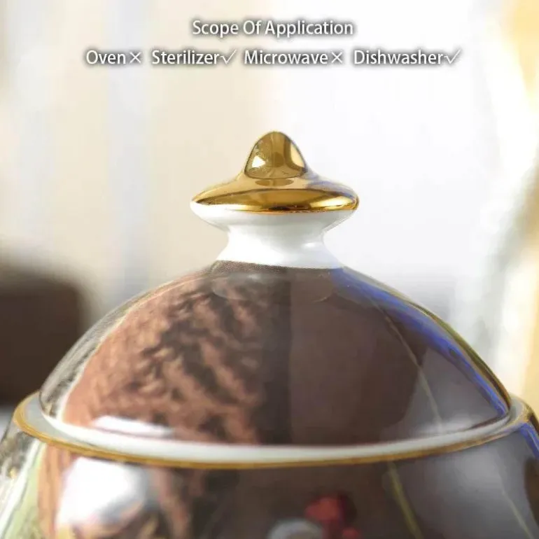 Elegantes Teeservice aus Bone China – inklusive Zuckerdose und Sahnegießer für die Unterhaltung