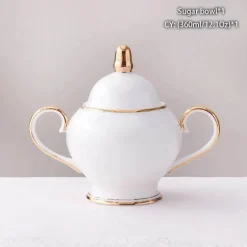 Elegantes Teeservice aus Bone China – inklusive Zuckerdose und Sahnegießer für die Unterhaltung